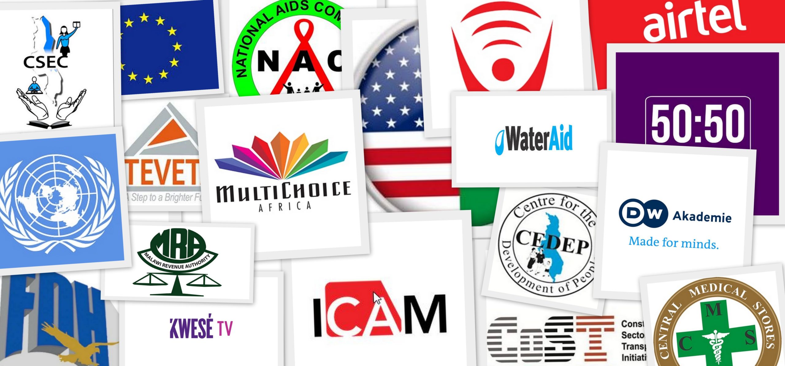 Logos of the MISA Malawi Media Awards sponsors