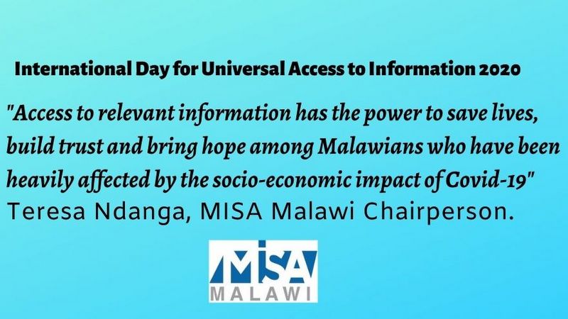MISA Malawi calls for universal access to Covid-19 information
