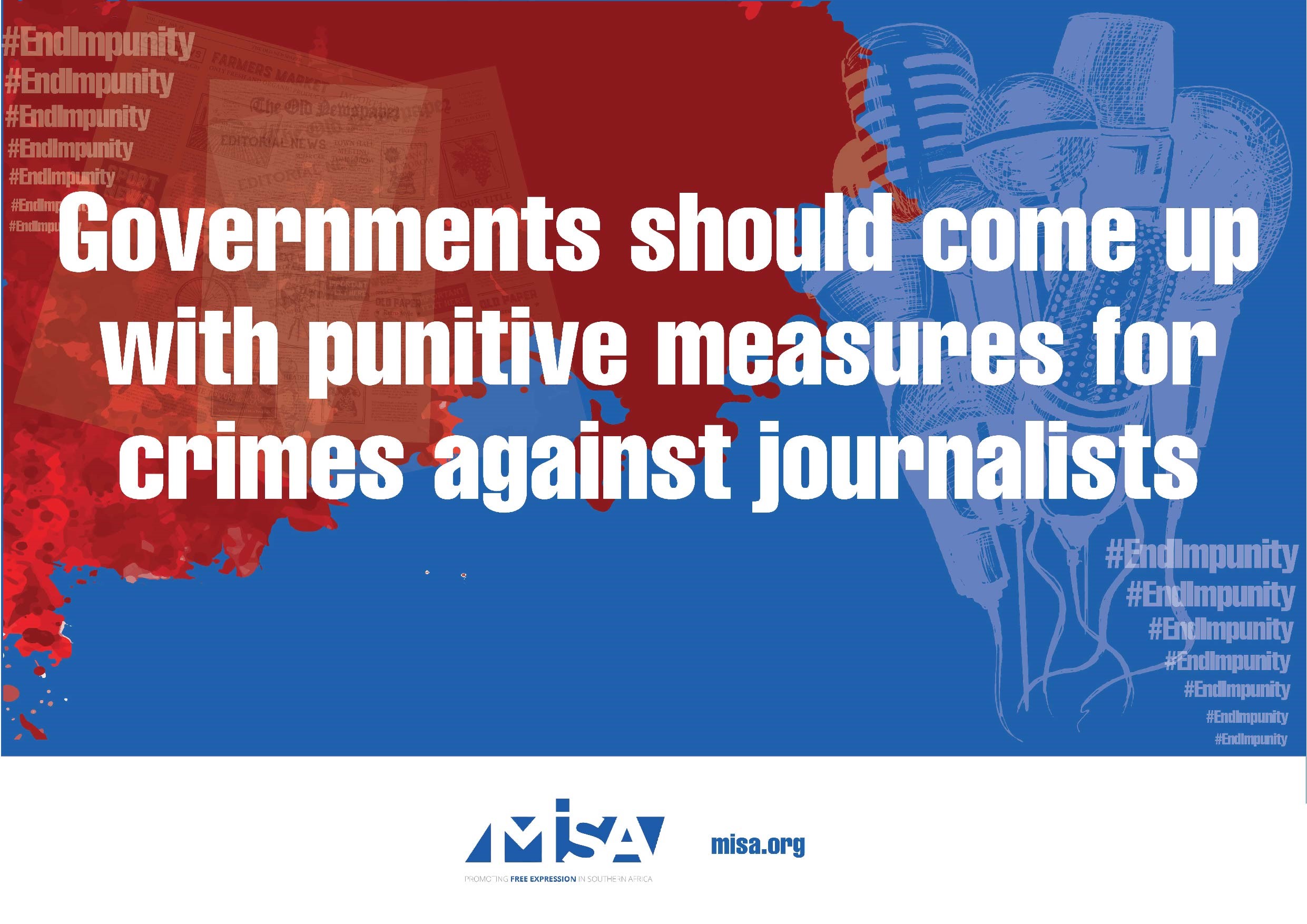 Governments should come up with punitive measures for crimes against journalists