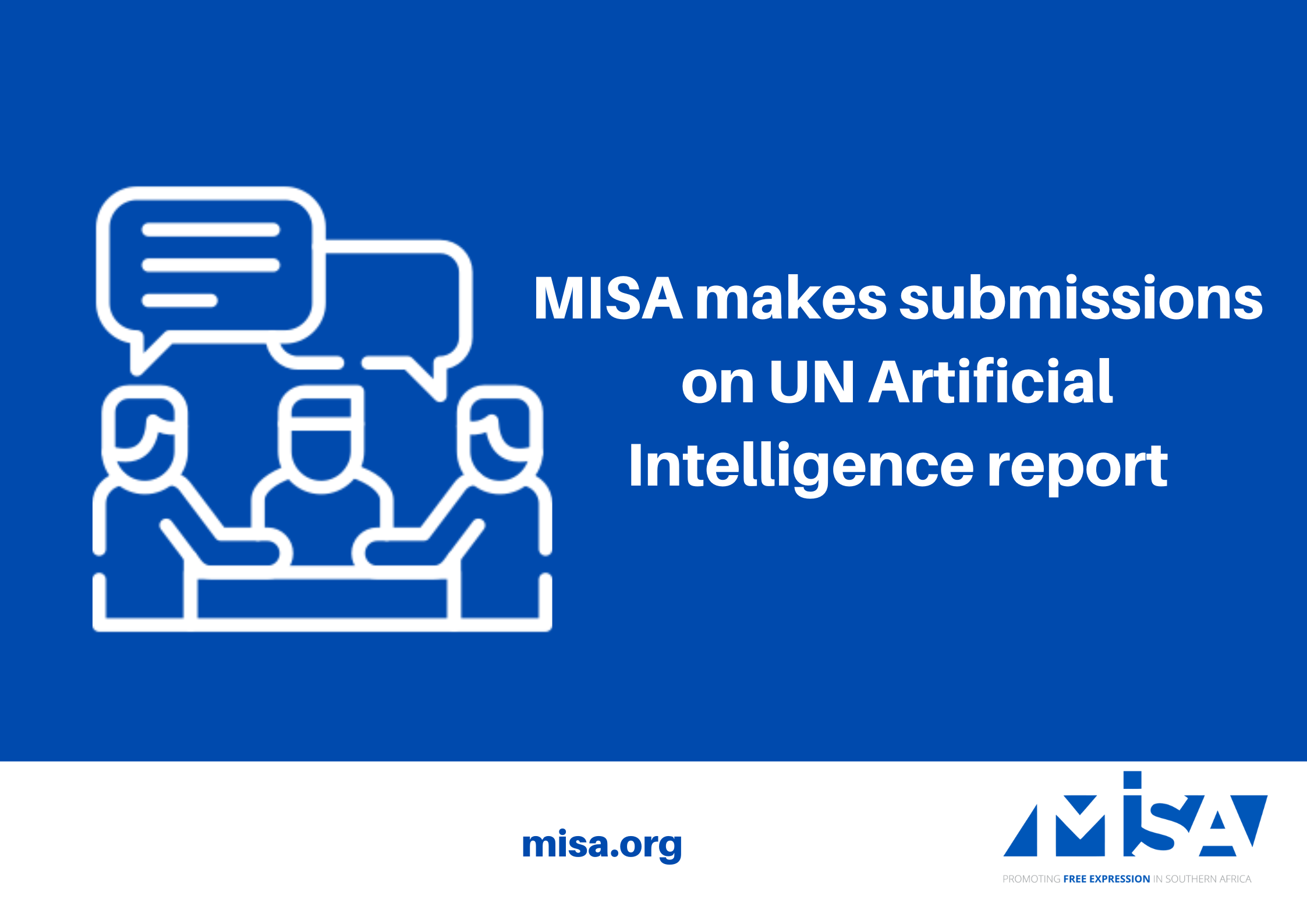 MISA makes submissions on UN Artificial Intelligence report