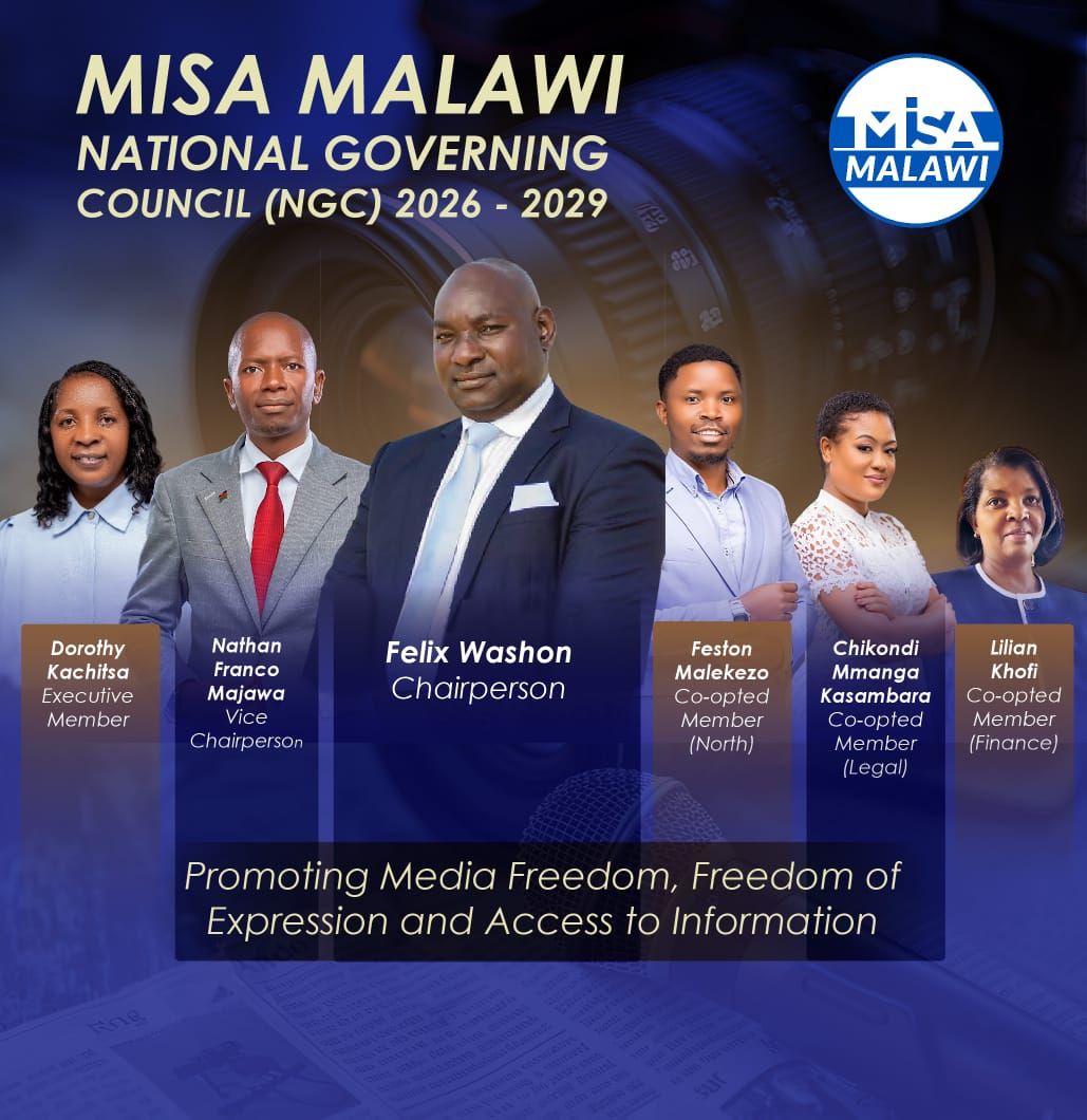 MISA Malawi National Governing Council (2026 -2029)