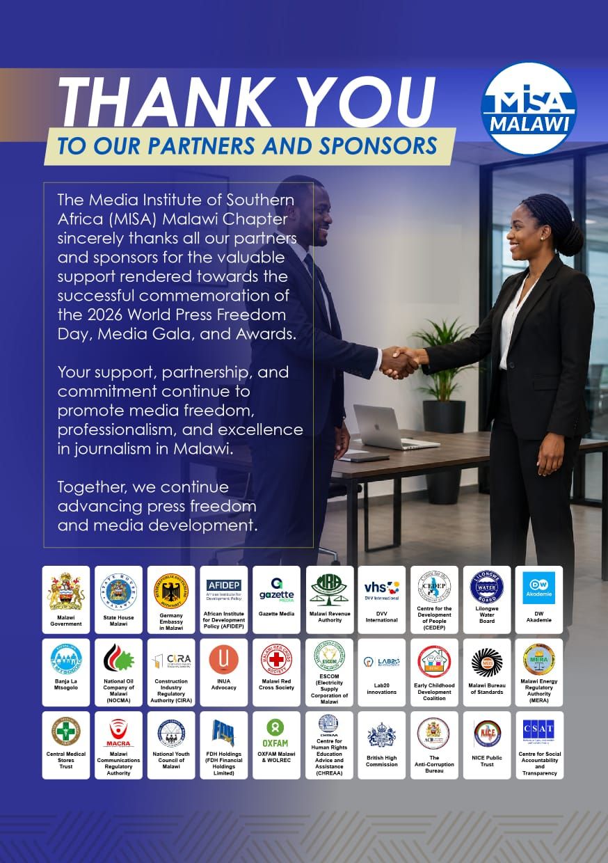 Thank you for supporting MISA Malawi during 2026 WPFD celebrations